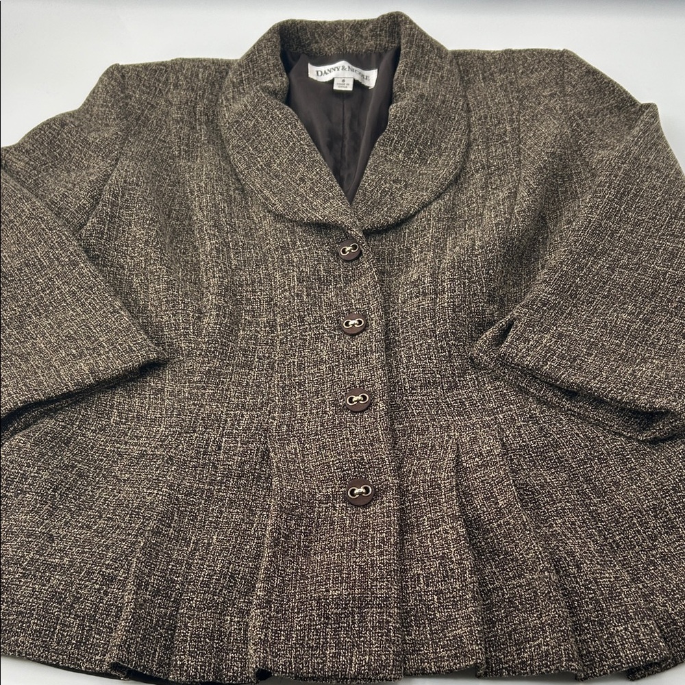 Jones New York Brown Tweed Blazer - Picture 7 of 16